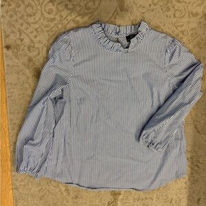 J. Crew Blue and White Striped Top